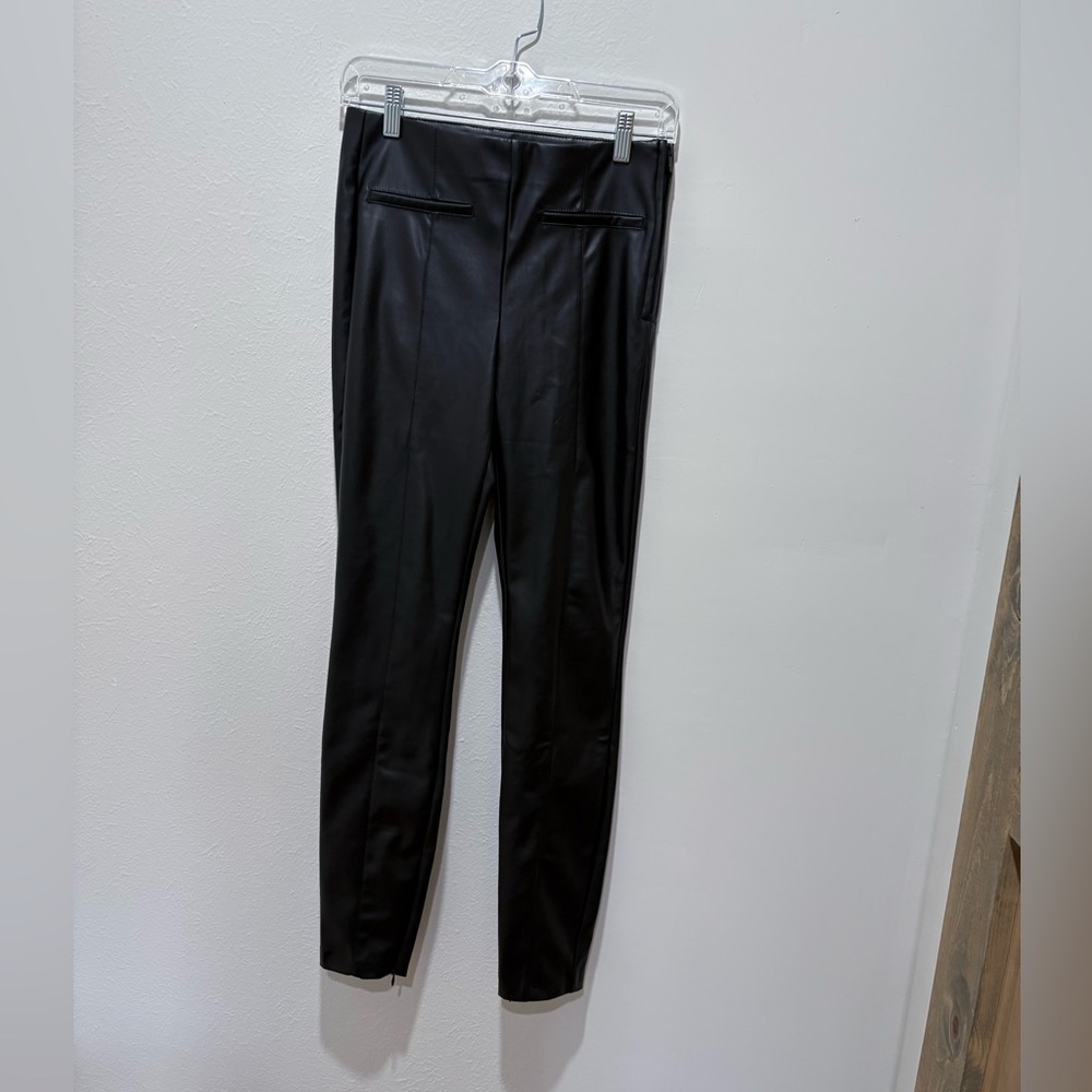 Faux Leather Black Pants